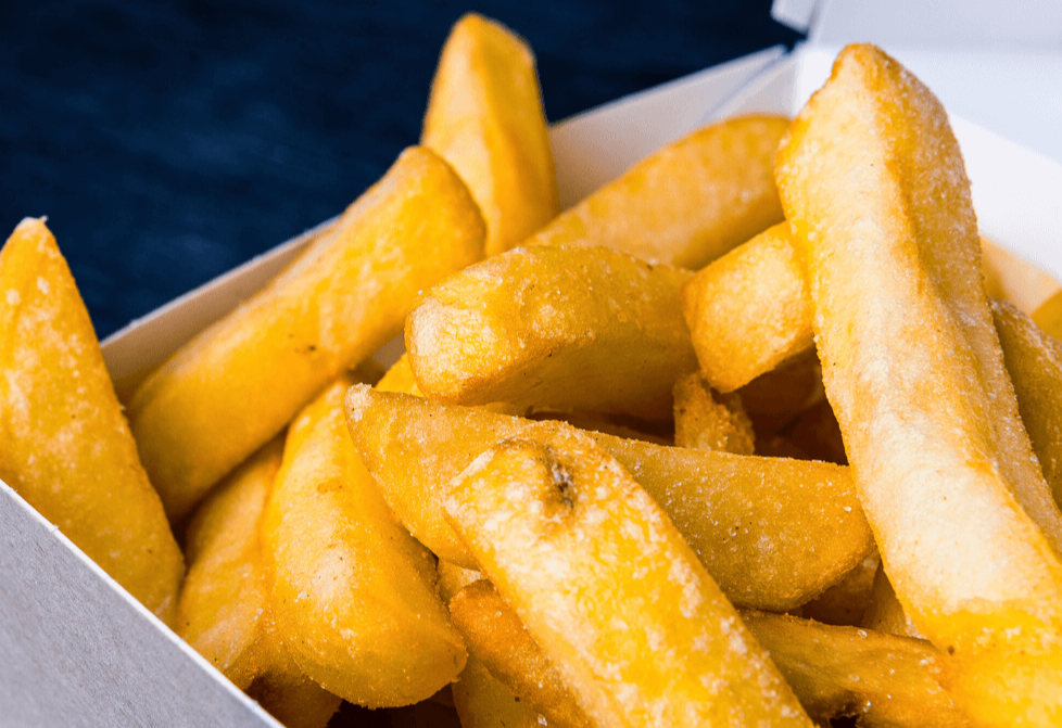 Porzione di patatine fritte del menu della Pizzeria Fracchia di Torino